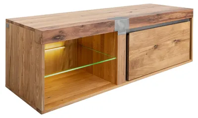 Immagine prodotto di MASSIVMOEBEL24 | mobile TV in legno di Quercia Selvatica/ Cerro 150x48x50 quercia naturale oliato NEW AMSTERDAM #01