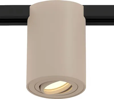 Produktbild von Ledvion - Schienen Aufbauspot, 1-Phasen, ohne GU10 Leuchtmittel, Beige, 1-flammig Spot, spotlight, deckenspot, schienensystem lampen, strahler lampe