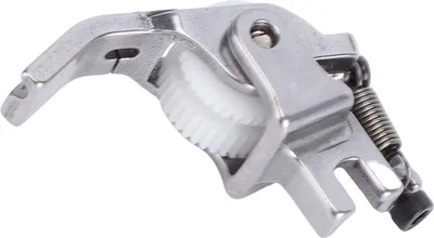 Produktbild von P69L 1/8 Nähfuß Edelstahl-Kunststoff-Rollen-Nähfuß mit Rille für Flachnähmaschine