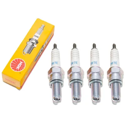 Produktbild von Zündkerzen Set NGK 4x CR7E Zündkerze entstört, 19,0mm Langgewinde Ø 10,0mm Hex 16,0mm, Elektrodenabstand 0,75mm, Wärmewert 7, 4509 / 4578 / 7513
