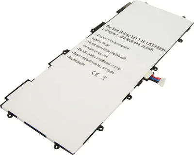 Obrázek produktu pro Avizar, Baterie pro Galaxy Tab 3 GT-P5200 10,1", Li-Polymer 6800 mAh, bílá