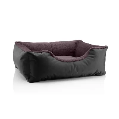 Obrázek produktu pro Pelíšek pro psy TEDDY, pohovka pro psy, (M) cca 70x55x18cm, BLACK-FIELD (černá/hnědá)