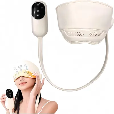 Produktbild von Elektrisches Kopfmassagegerät mit 6 Airbags – Komfortable Kopf- & Augenmassage-Maske, Einstellbarer Massagehelm zur Entspannung & Anti-Stress
