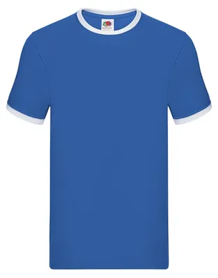 Produktbild von Fruit of the Loom - "Ringer" T-Shirt für Herren FK3029 (S) (Königsblau/Weiß)