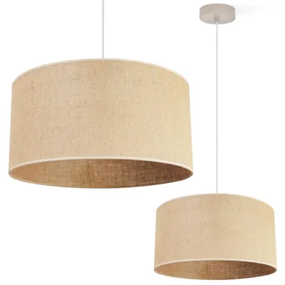 Produktbild von Hängeleuchte JUTA KASZMIR mit Jute-Lampenschirm Beige Ø35 cm 1-flammig E27