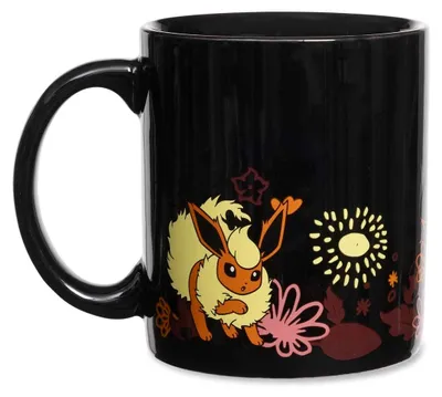 Produktbild von Pokémon Center Flamara (Flareon) Schwarze Tasse – 325 ml