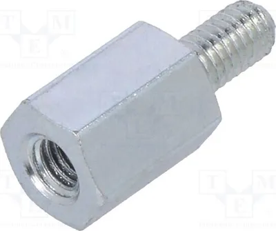 Immagine prodotto di 10 distanziatori con filettatura, diametro interno 8 mm: M3, diametro esterno: M3. Codice prodotto: 225X08