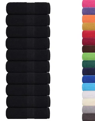 Zdjęcie produktu dla vidaXL Ręczniki kosmetyczne FROGN, 10 szt., czarne, 30 x 30 cm, 360 g/m²