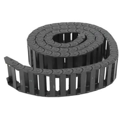 Obrázek produktu pro Kabelový řetěz / kabelová vodicí lišta, vnitřní rozměr 10x30 mm, délka 1 m, s koncovým spojovacím prvkem pro CNC stroje