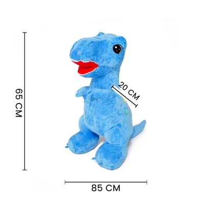 Immagine prodotto di Gustaw Dino Edi - peluche grande XXL (blu, 85 cm), dinosauro grande peluche con decorazione.