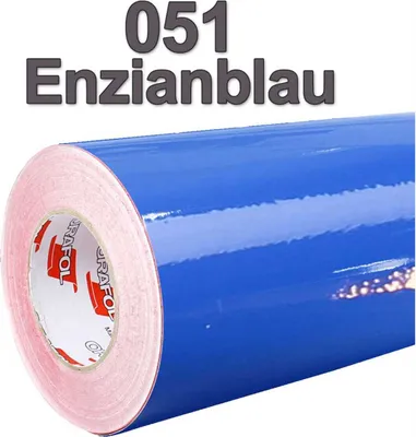 Produktbild von (5,60€/m²) Oracal® Möbelfolie 051 Enzianblau Glanz 31,5 cm Breite Laufmeterware selbstklebende Folie Plotterfolie Klebe Folie Oracal 621 Küchenfolie