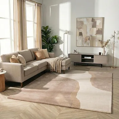 Produktbild von Volero - Wollteppich - Vienna Beige - 160x230cm - Wohnzimmer, Schlafzimmer - Modern