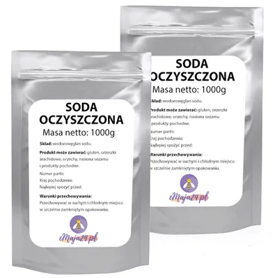 Image de Bicarbonate de soude alimentaire Emaja24, purifié, pour usage alimentaire, 1 kg x 2 unités