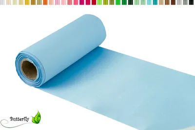 Produktbild von 9m Rolle Satin Tischband 30cm, Farbauswahl:hellblau 311 / babyblau / zartblau