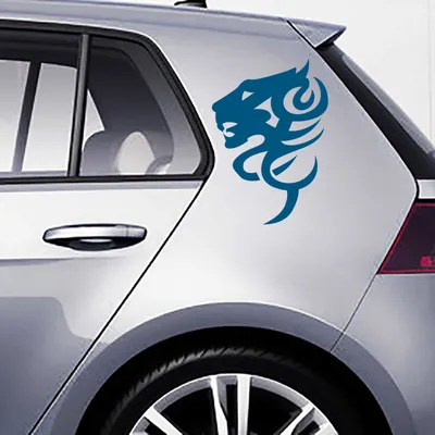 Produktbild von Aufkleber - Autoaufkleber-Set Tigertribal, 2 Stk. je 60cm x 42cm Signalblau - Tuning Carystyling Heckscheibe Auto