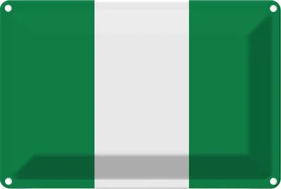 Produktbild von vianmo Blechschild 12x18 cm Nigerias Nigeria Flagge Fahne Wappen