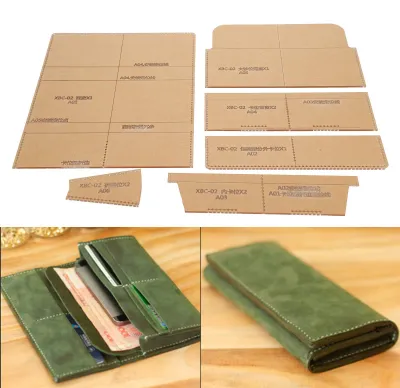 Acryl-Portemonnae-Schablonen-Set, 6 Stück, transparent, 19,8 x 24,6 cm