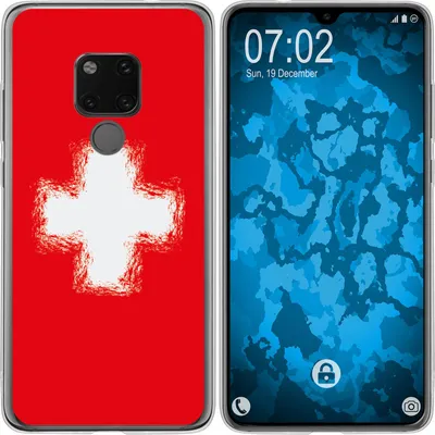 Produktbild von PhoneNatic Case kompatibel mit Huawei Mate 20 Silikon-Hülle WM Schweiz M10