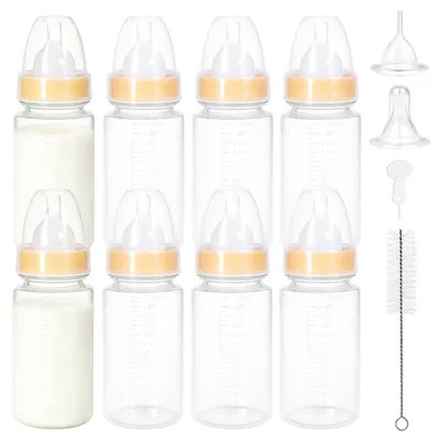 Aufzuchtflaschen-Set für Katzen, 150 ml, 8 Stück mit Zubehör