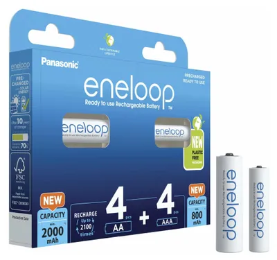 Productafbeelding van eneloop Kombipack BK-KJMCDE44E 4x AA + 4x AAA eneloop Zellen