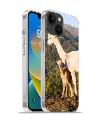 Produktbild von MuchoWow® Handyhülle Schutzhülle Hülle für Apple iPhone 14 - Softcase Alpakas - Berge - Natur Silikon Softcase Handy Hülle - Mobiltelefonhülle