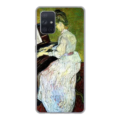 Produktbild von MuchoWow® Handyhülle Schutzhülle Hülle für Samsung Galaxy A51 Marguerite Gachet am Klavier - Vincent van Gogh Silikon Softcase Handy Hülle - Schutzabdeckung