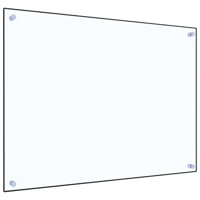 Immagine prodotto di vidaXL Alzatina da cucina trasparente 80×60 cm in vetro temperato