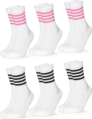 Produktbild von Occulto Damen Retro Tennis Socken 6er Pack (Modell: Steffi)
