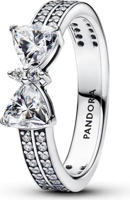 Produktbild von Pandora Ring Damen Funkelnde Schleife Doppelreihig Silber 193552C01 Gr. 60