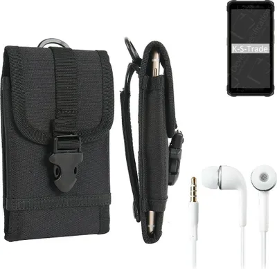 Produktbild von K-S-Trade Holster Schutz Hülle kompatibel mit Ulefone Armor X10 Pro Gürteltasche Handy Hülle Tasche outdoor Seitentasche schwarz 1x + Kopfhörer