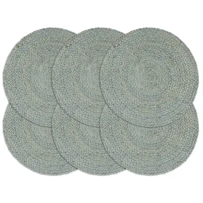 Produktbild von Tischsets 6 Stk. Uni Olivgrün 38 cm Rund Jute , Tischsets Design 2024