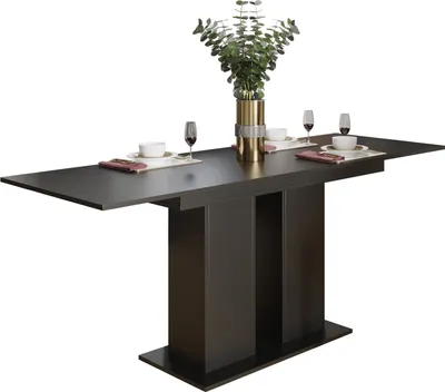 Obrázek produktu pro Jídelní stůl Kaiser Möbel rozkládací stůl DANTE 130-170×80 cm v černé matné barvě