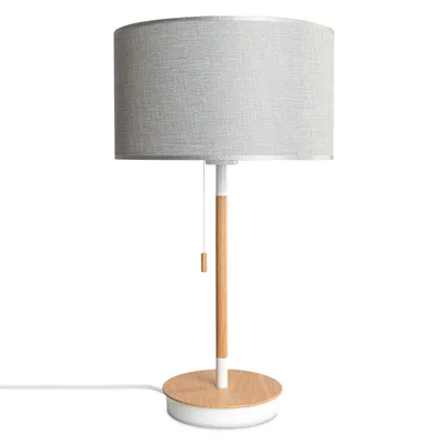 Produktbild von Stehleuchte Wohnzimmer Stoffschirm Tischlampe Textil Schirm E27 Nachtlicht