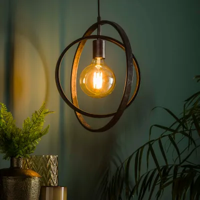 Produktbild von Hoyz - Industrielle Hängelampe - 1 Lampe - Umdrehen - Schwarz