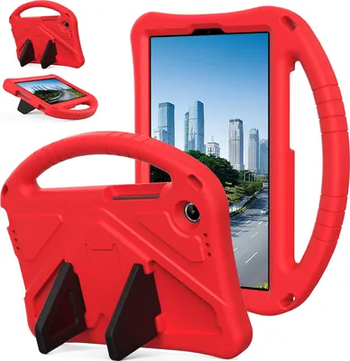 Obrázek produktu pro Dětské pouzdro pro Lenovo Tab One / Tab K9 8,7", EVA lehké nárazuvzdorné pouzdro s skládacím stojánkem a rukojetí červené