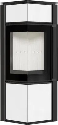 Produktbild von Kaminofen aus Stahl KRATKI TORA/S 8 kW Ø 150 Weißes Glaspaneel