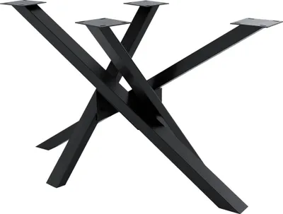 Produktbild von CLP Tischbeine Jimmy in Sternform industrial schwarz Größe 140x70x72 cm Größe 140x70x72 cm