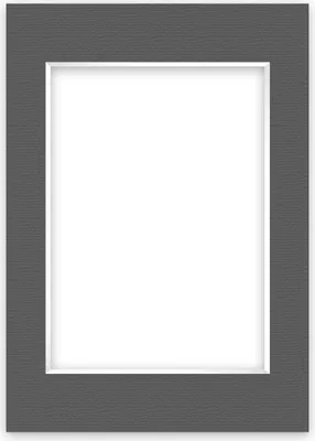 Produktbild von nielsen Conservation Passepartout 1,5 mm, Außenformat 59,4x84,1 cm (DIN A1) für Bilder DIN A2, Graphit grau mit Struktur