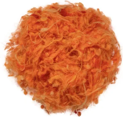Filzwolle LumiArt orange – Merino Märchenwolle mit farbigen Noppen zum Filzen.