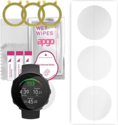 Produktbild von apgo 3 Stück Schutzfolie, klar, kompatibel mit Polar Vantage M M/L Smartwatch, Hydrogel Displayschutzfolie mit Positionierhilfe, Displayfolie, robust und kratzfest