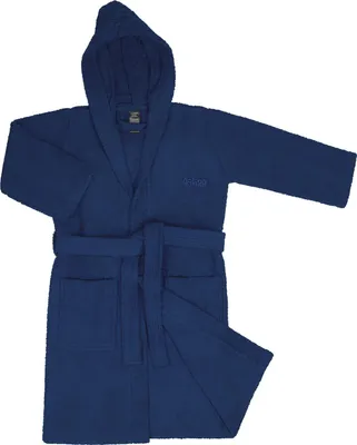 Produktbild von Frottee-Bademantel mit Kapuze für Mädchen und Jungen – OAHOO – 100 % Baumwolle – Marineblau