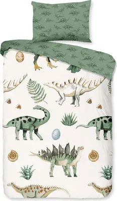 Produktbild von Duvet cover Good Morning 100x135 + 1* 40x60 cm - dinosaurs