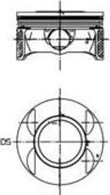 Produktbild von KOLBENSCHMIDT 40027700 Kolben für OPEL ZAFIRA B (A05) Astra H Caravan (A04) Astra H Schrägheck (A04) Astra H GTC (A04) Vectra C Caravan (Z02)