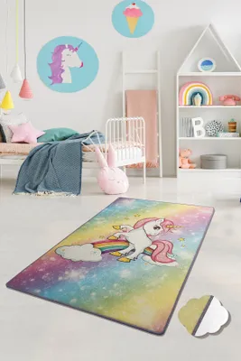 Produktbild von Conceptum Hypnose, Unicorn, Kinderteppiche, Mehrfarbig, Polyester, 140 x 190 cm