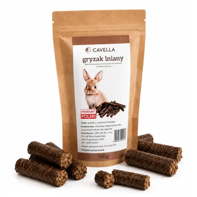 Produktbild von Cavella Leinknabberstück für Kaninchen und Nagetiere 150 g