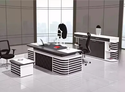 Image de Meubles de bureau blancs Ensemble complet Office Meubles modernes