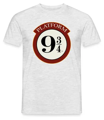 Produktbild von Spreadshirt Harry Potter Platform 9 3/4 Männer T-Shirt, S, Grau meliert