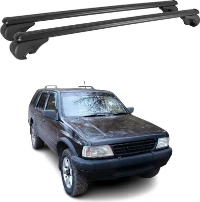 Image de Barres de toit Transversales pour Opel Frontera 1992-1998 Aluminium Noir