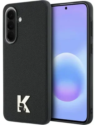 Zdjęcie produktu dla Etui na telefon Galaxy A57 5G, Karl Lagerfeld Hardcase Leather, czarne z logo K