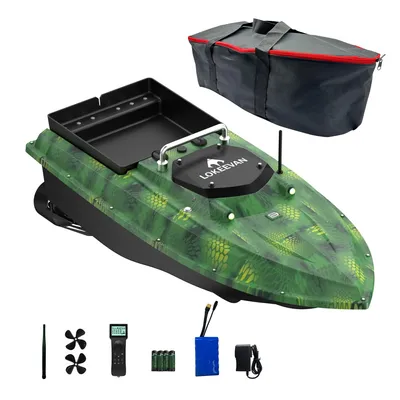 Produktbild von 46800mAh GPS Futterboot mit Echolot, 3 kg Traglast Angelkoederboot, 4 m/s Schnellboot, GPS RC Köderboot mit Automatischer Rueckgabefunktion, D80E